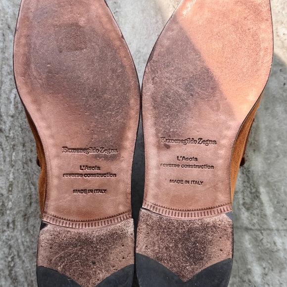 Ermenegildo Zegna L\'Asola Brown Flex Loafers Slippers Shoes 8 / US 9 Moc main image 6
